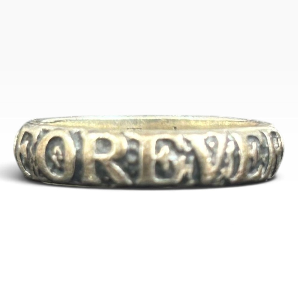 Retired James Avery Silver Forever Always Heart Infinity Band Ring Size 5.5 4.3g